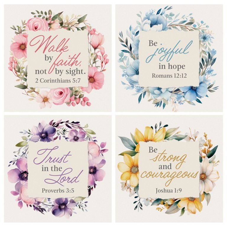 Picture of Carson Home Accents 342309 Square House Coasters - Colorful Religious - Set of 4 - 4 in.