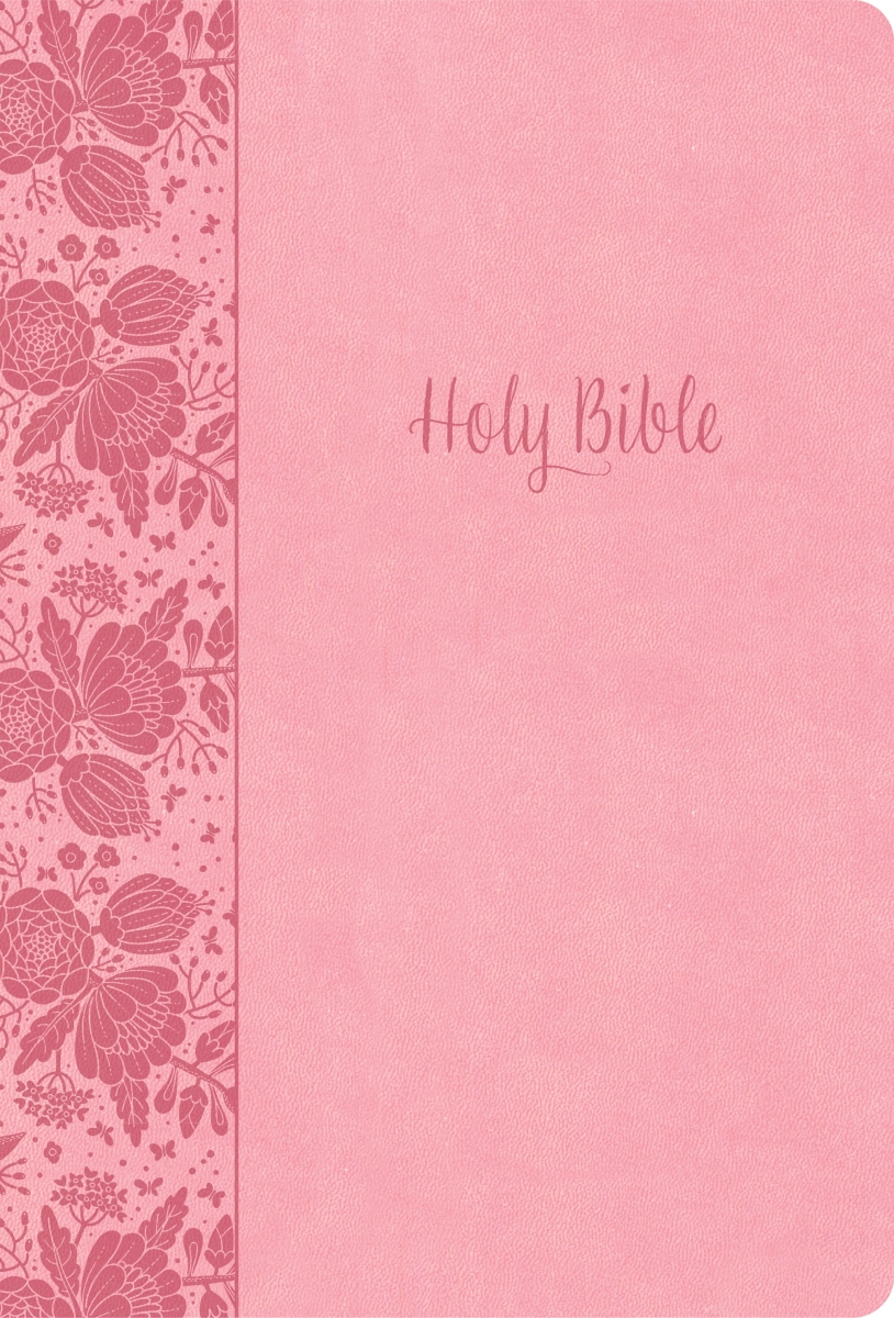 351703 KJV Large Print Thinline Bible - Value Edition - Soft Pink LeatherTouch