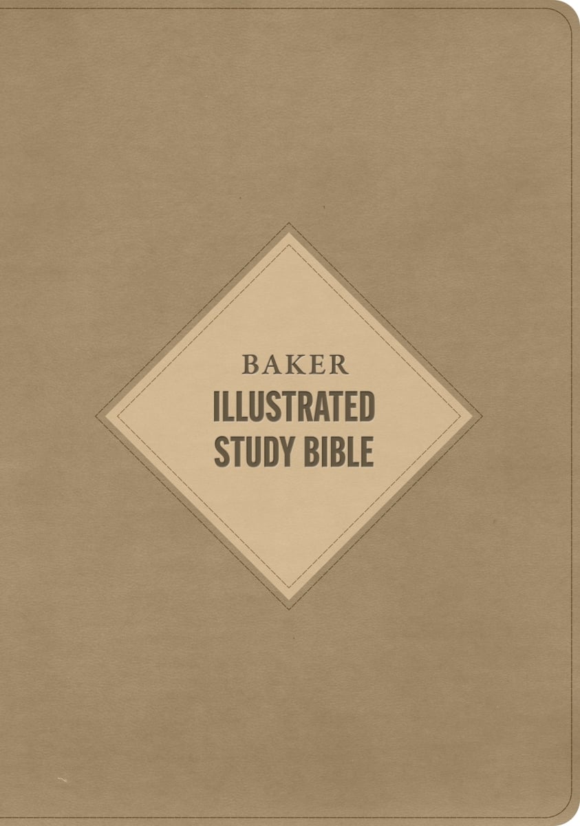41225X CSB Baker Illustrated Study Bible - Khaki Leathertouch