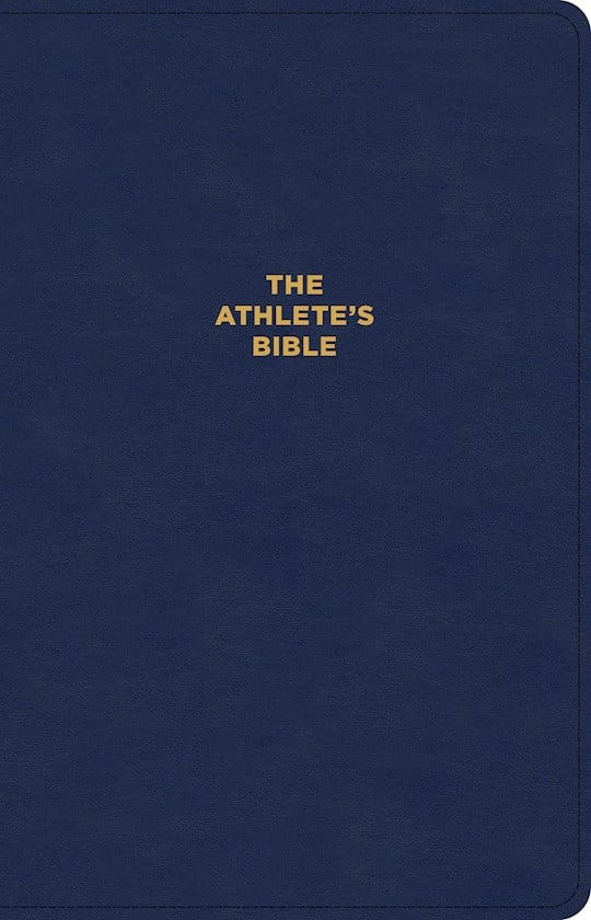 70777X CSB Athletes Bible - Revised & Updated, Optimal Type - Navy Leather Touch