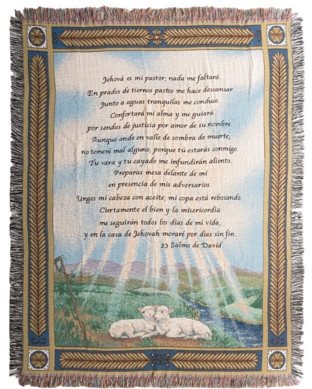 479277 Spanish Throw - 23rd Psalm - Tapestry - 50 x 60 in.