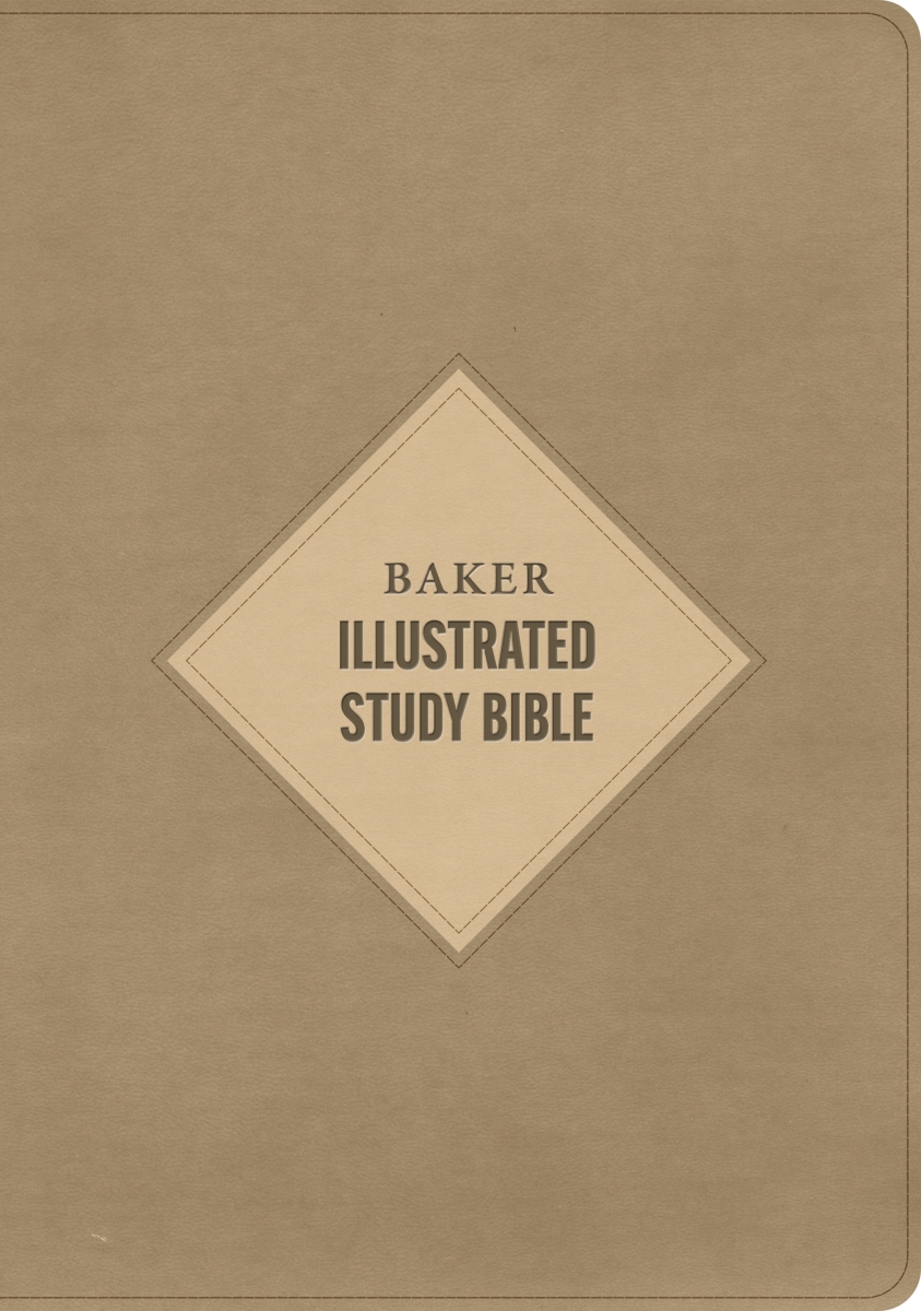 41226X CSB Baker Illustrated Study Bible - Khaki LeatherTouch Indexed