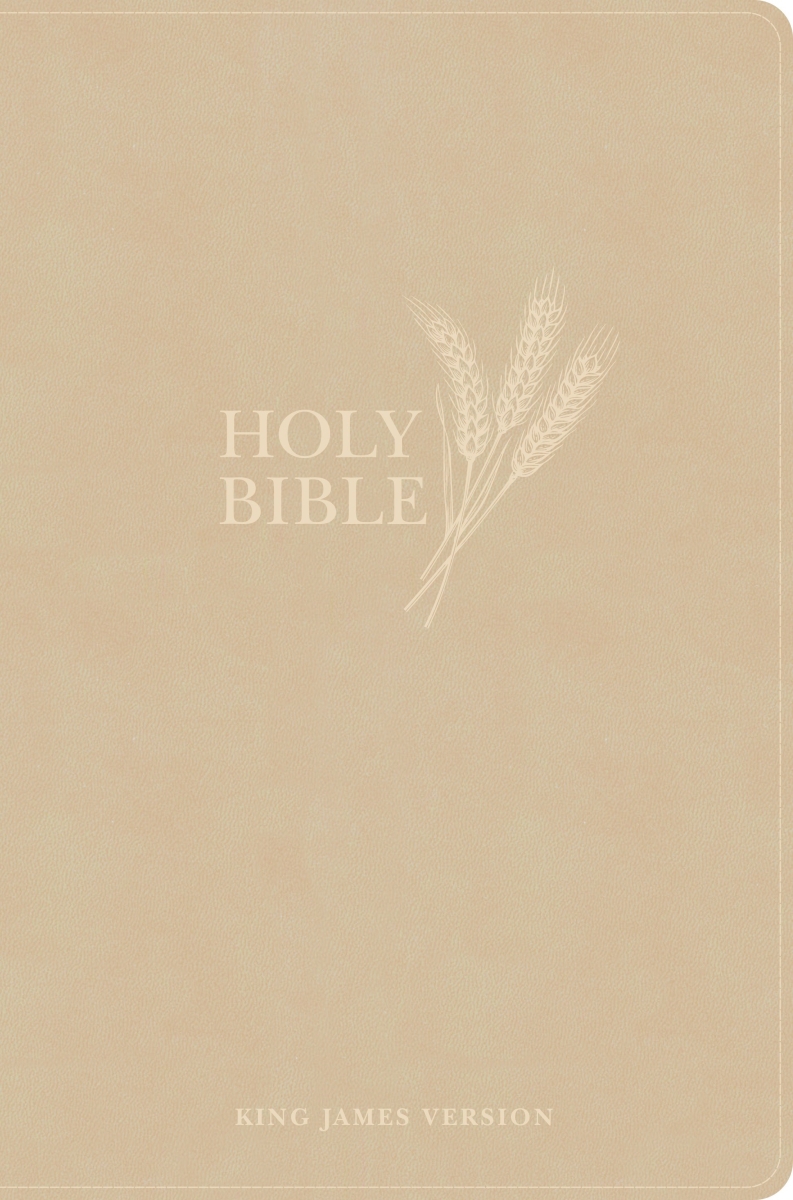 41262X KJV Giant Print Reference Bible-Cream Cloth Over Board