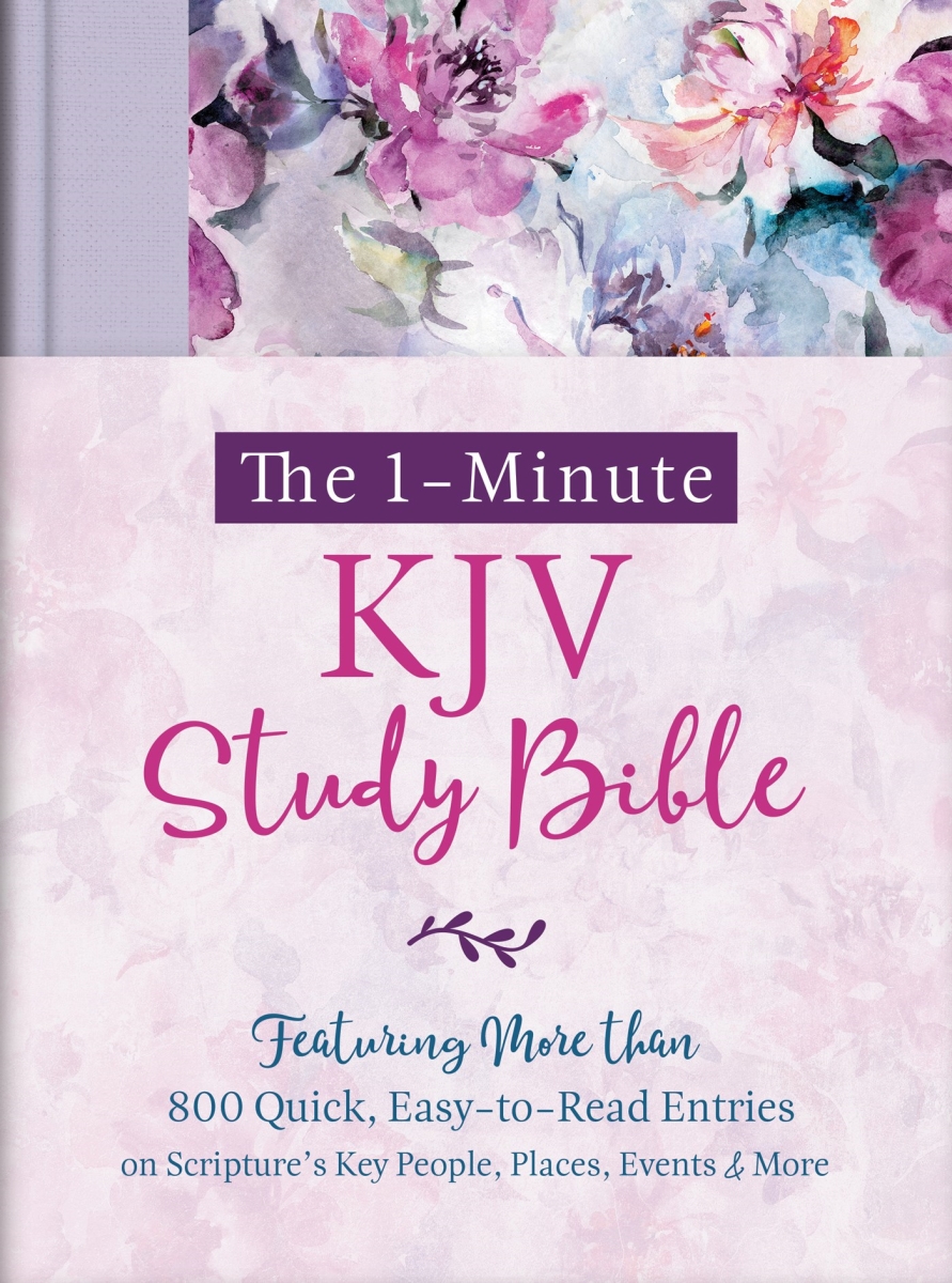 Barbour Publishing 224473 KJV The 1Minute Study Bible  Lavendar Petals Hardcover