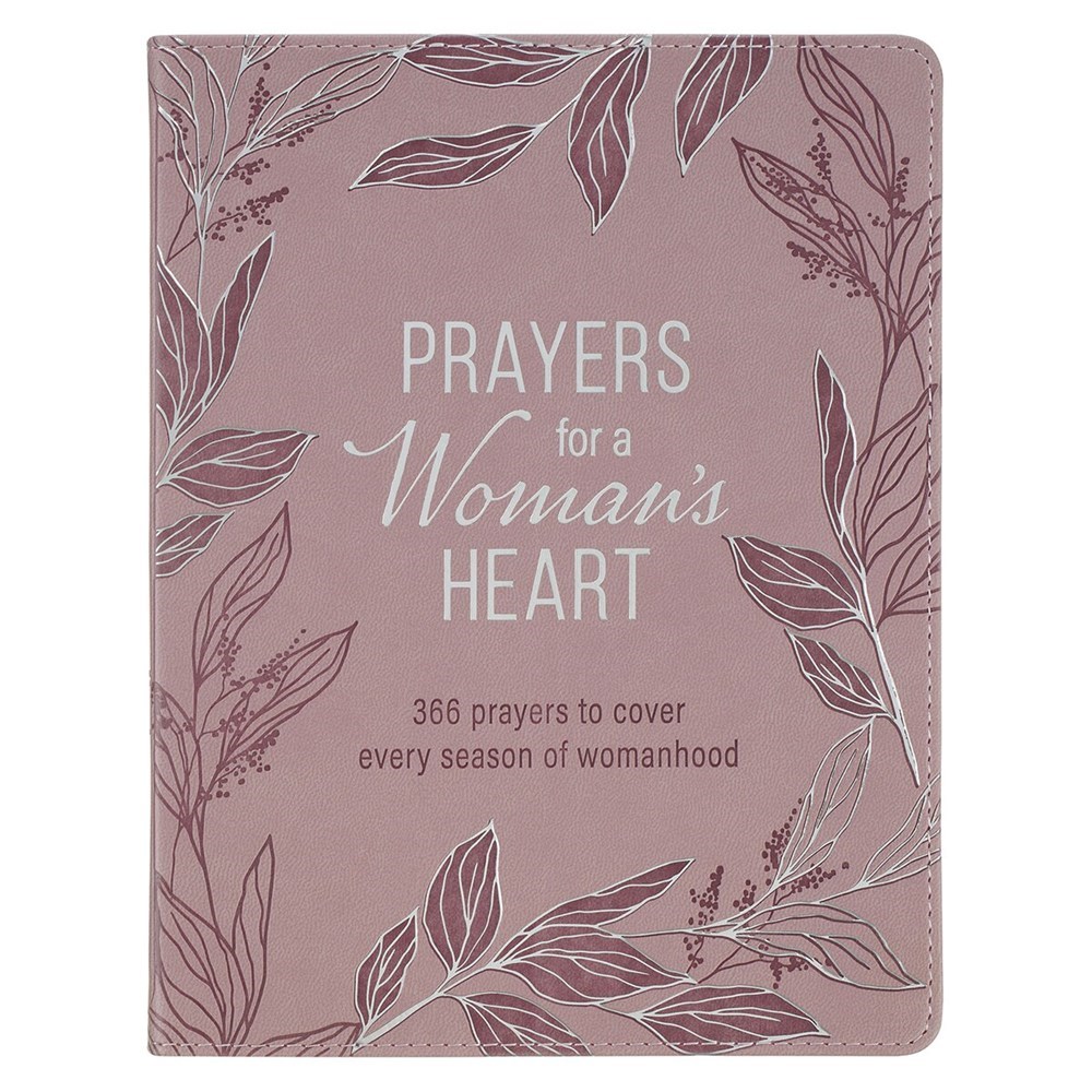 74009X Prayers for a Womans Heart-Mauve Faux Leather Book