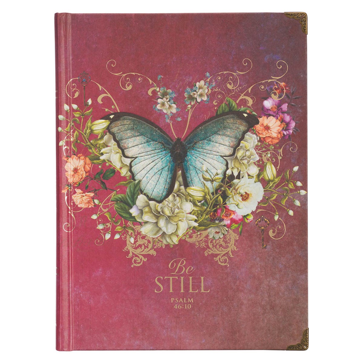 276334 Journal - Hardcover - Pink Butterfly Be Still Ps. 46-10
