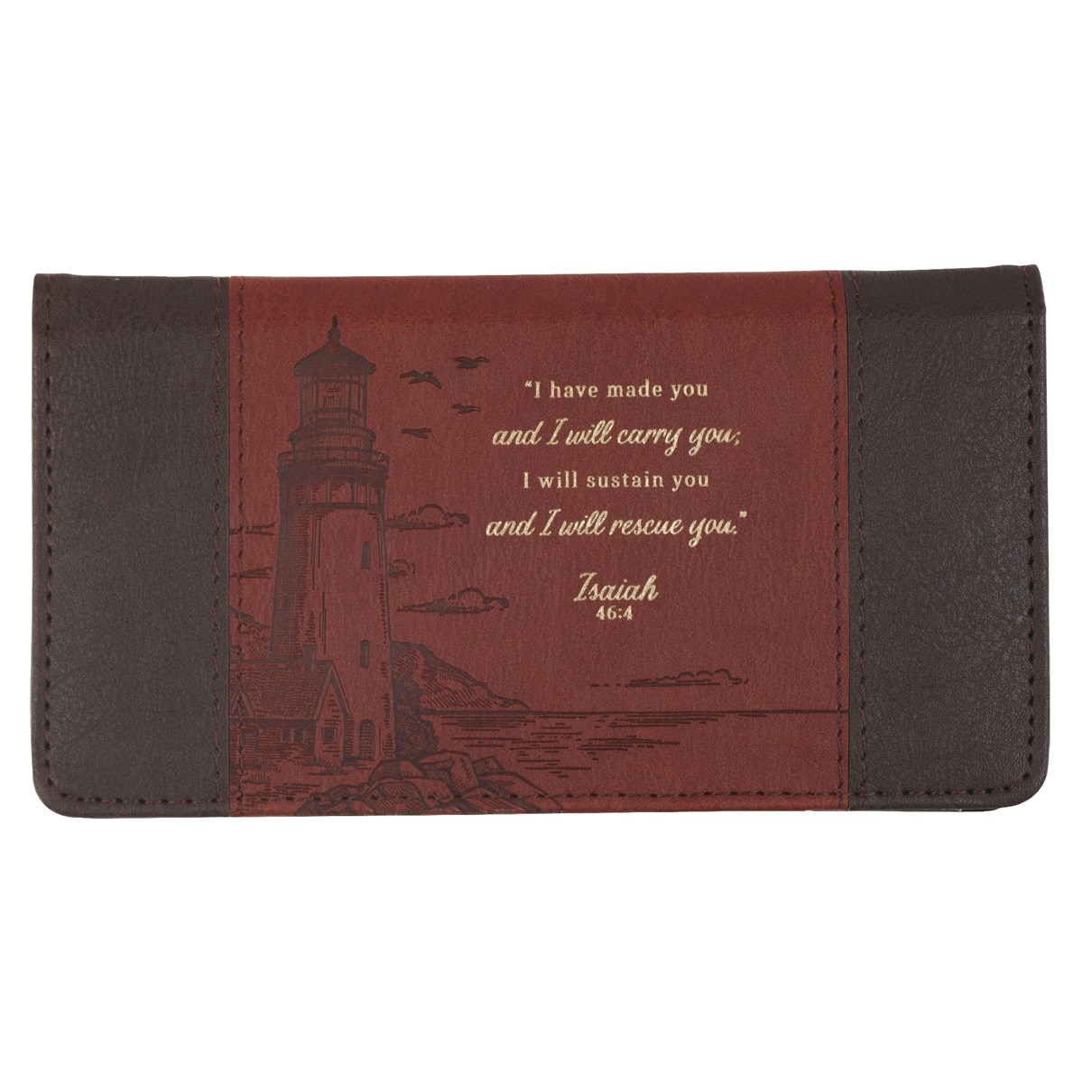 368342 Checkbook & Wallet - I Will Carry You Isa. 46-4 - Brown Two Tone