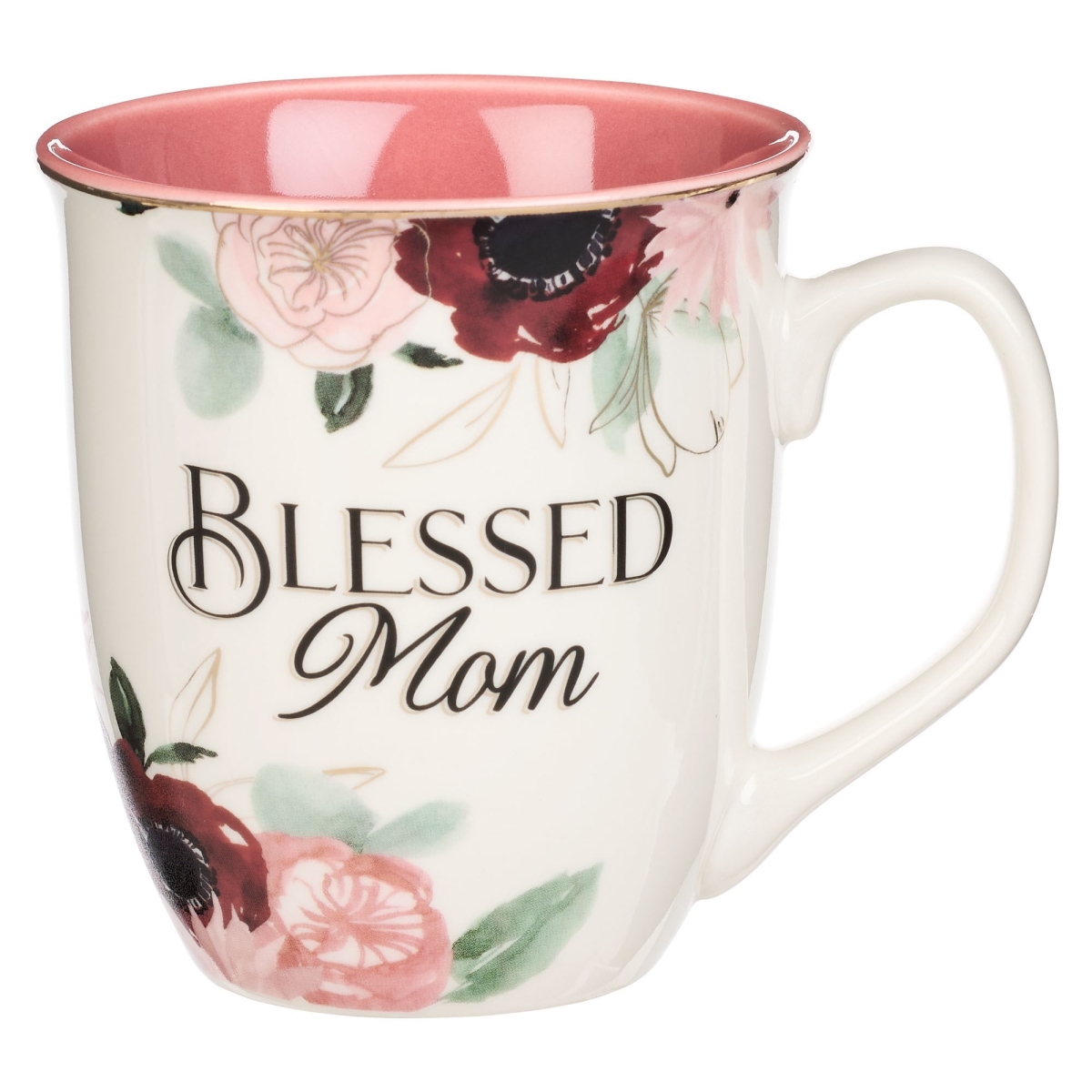 Picture of Christian Art Gifts 368453 Ceramic Mug - Blessed Mom - Pink Floral