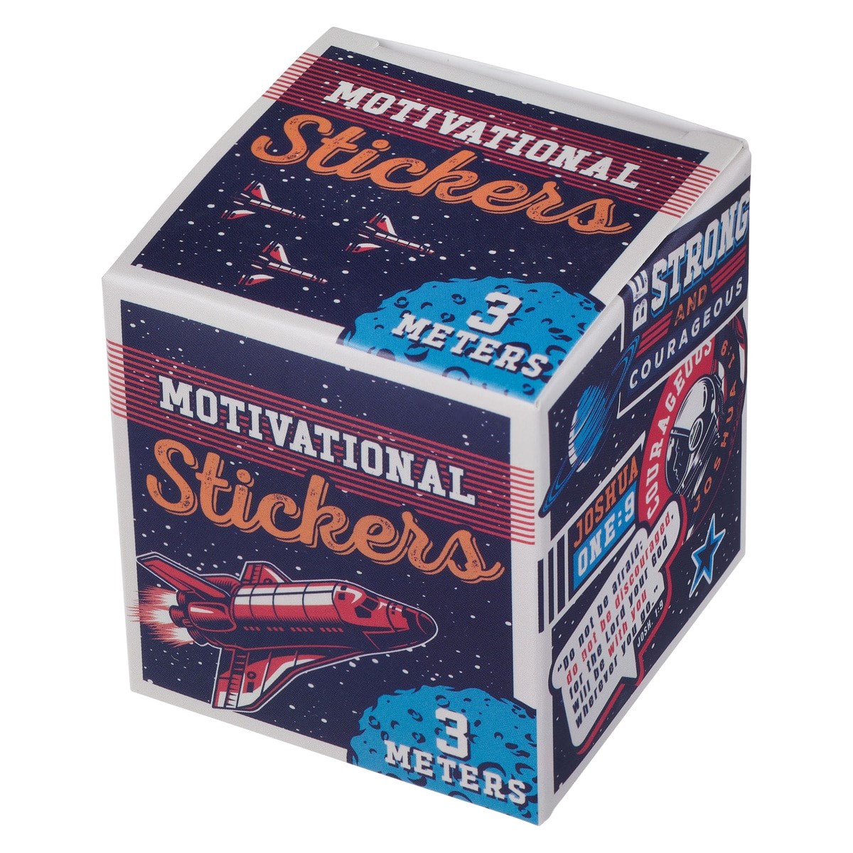 368563 Sticker Roll - Motivational - Strong & Courageous Josh. 1-9