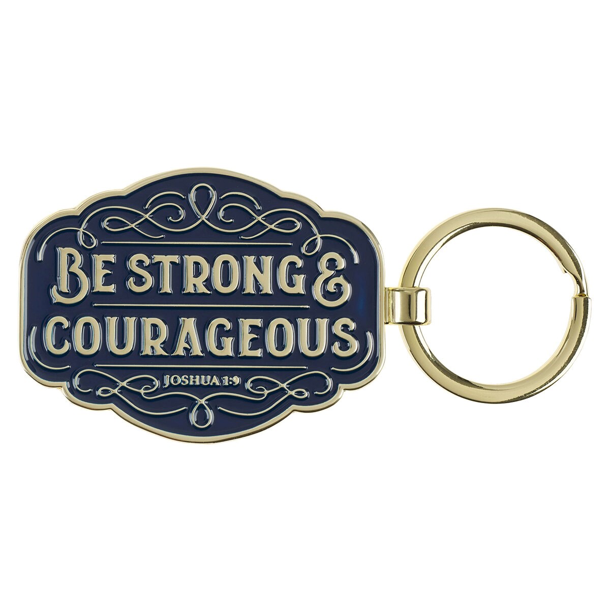 368533 Be Strong & Courageous Josh. 1-9 Keychain