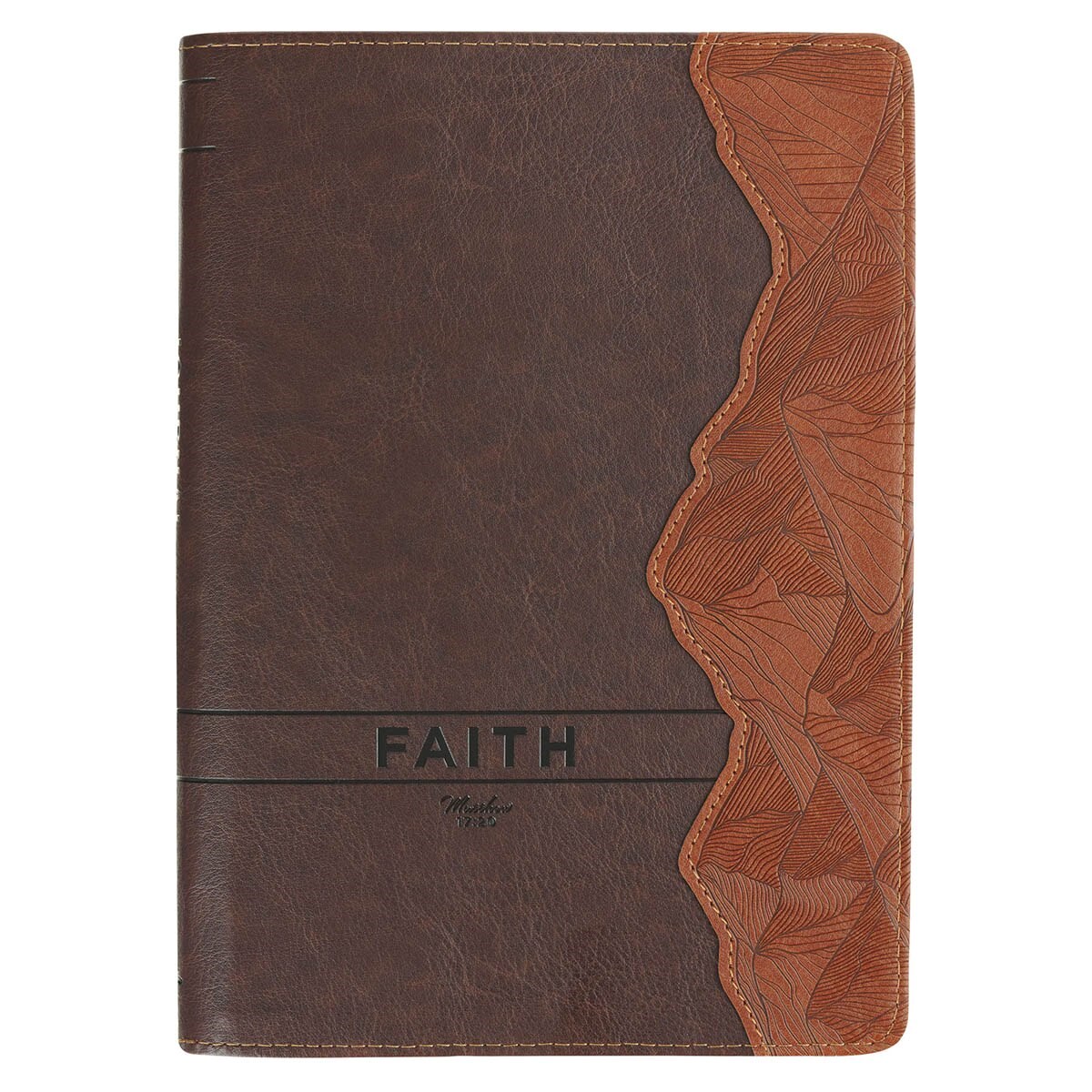 47144X Journal Classic with Zip - Faith Mountains Matt. 17-20 - Brown
