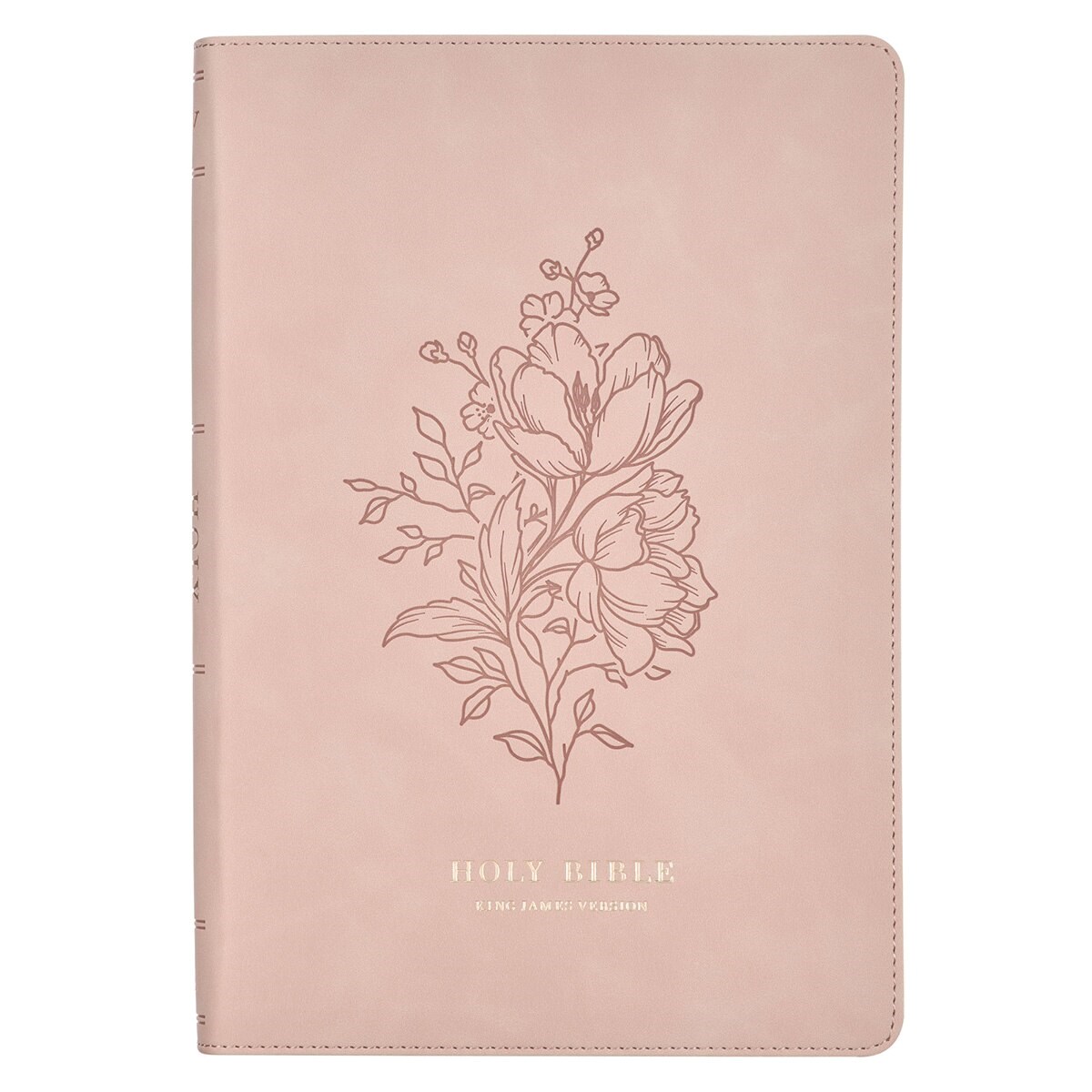 48025X KJV Large Print Thinline Bible - Pink Faux Leather