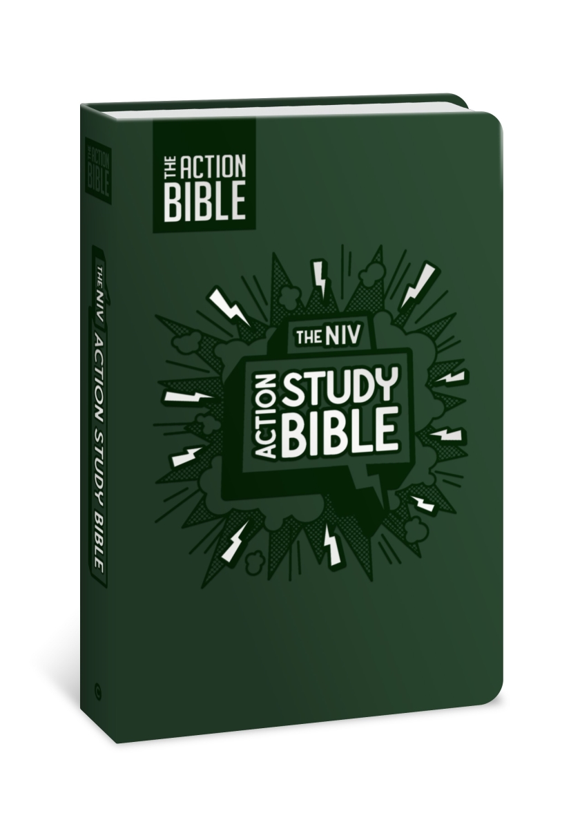 480493 NIV The Action Study Bible - Full Color - Forest Leathersoft