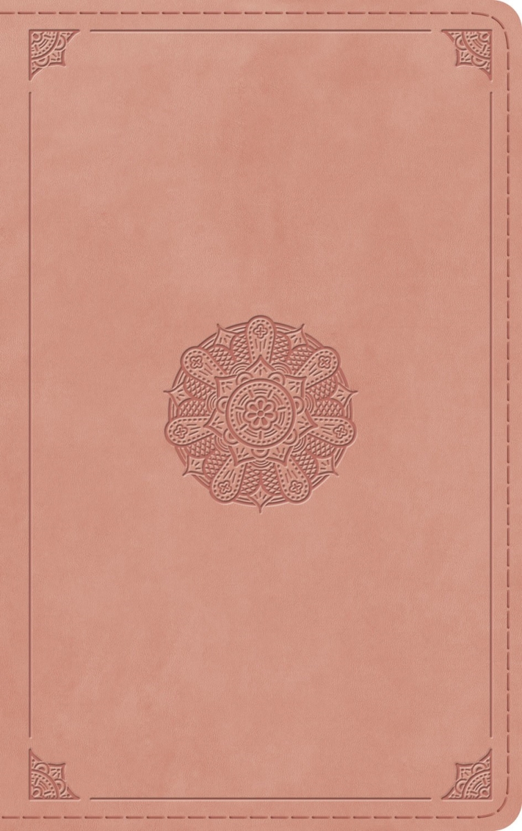 471163 ESV Thinline Bible - Blush Rose Emblem Design TruTone