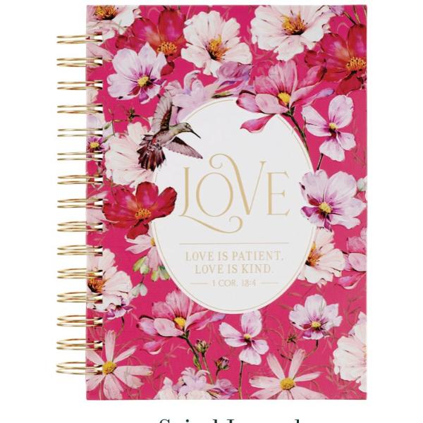 745749 Journal Spiral Love is Patient 1 Corinthians. 13.4 Notebook