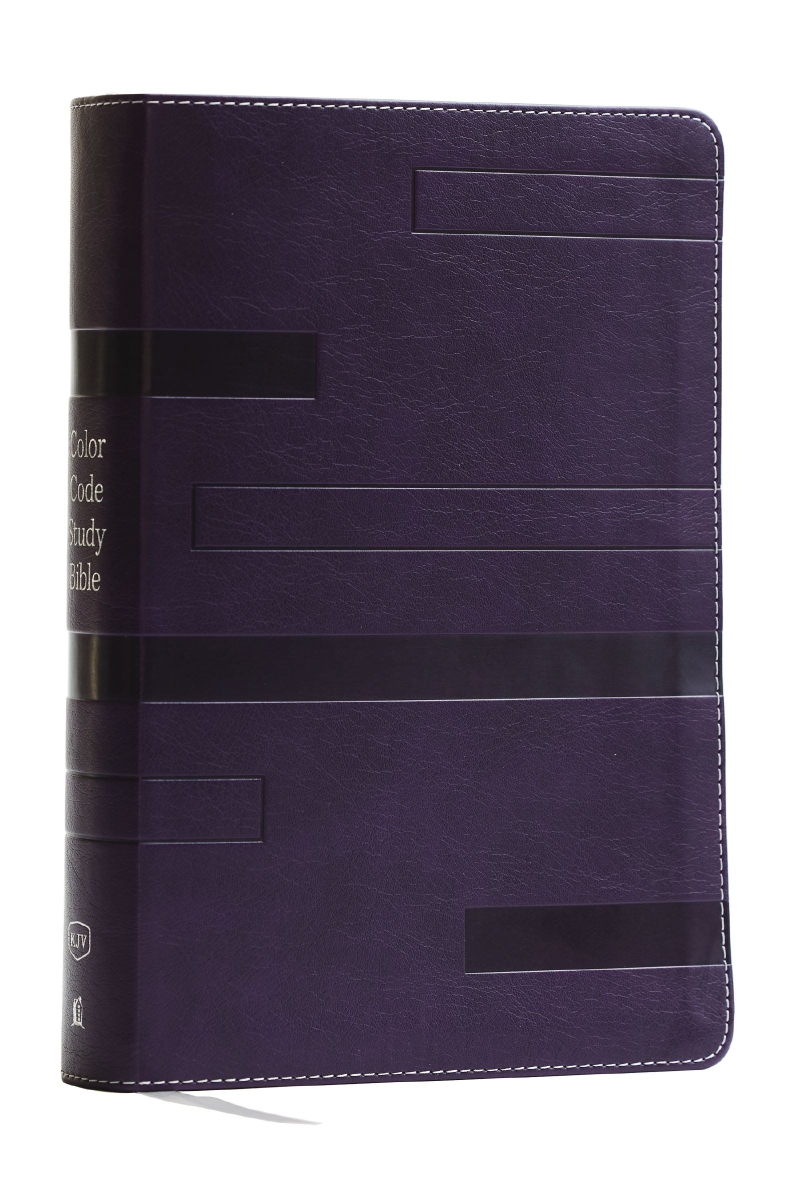 Nelson & Nelson Books 580874 KJV Color Code Study Bible, Revealing Gods Truth Color by Color RL - Purple Leathersoft