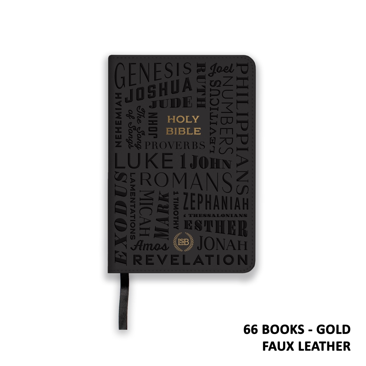 Steadfast Bibles 38096X Lsb Legacy Standard Bible & Compact Edition - Black & Gold Paste - Down Faux Leather
