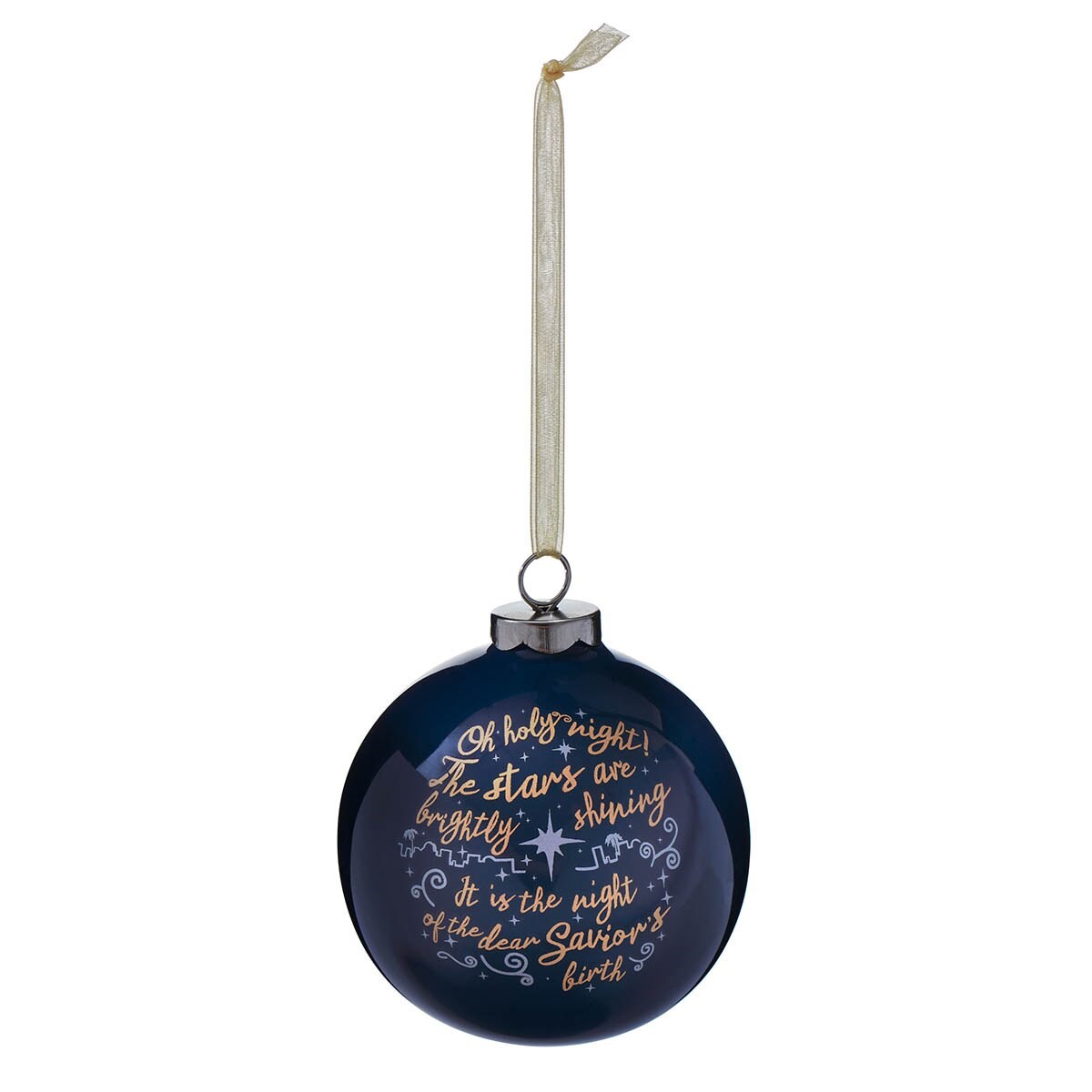 470637 Ornament - Oh Holy Night - 3.1 Dia. Round