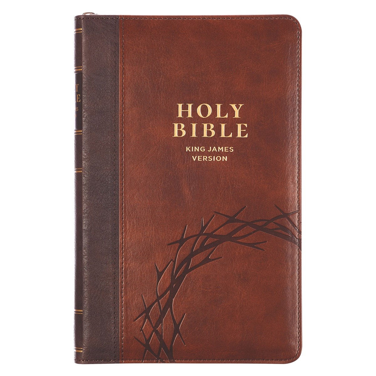 480242 KJV Deluxe Gift Bible - Amazing Grace - Isa. 53-5 - Two Tone Faux Leather with Zip