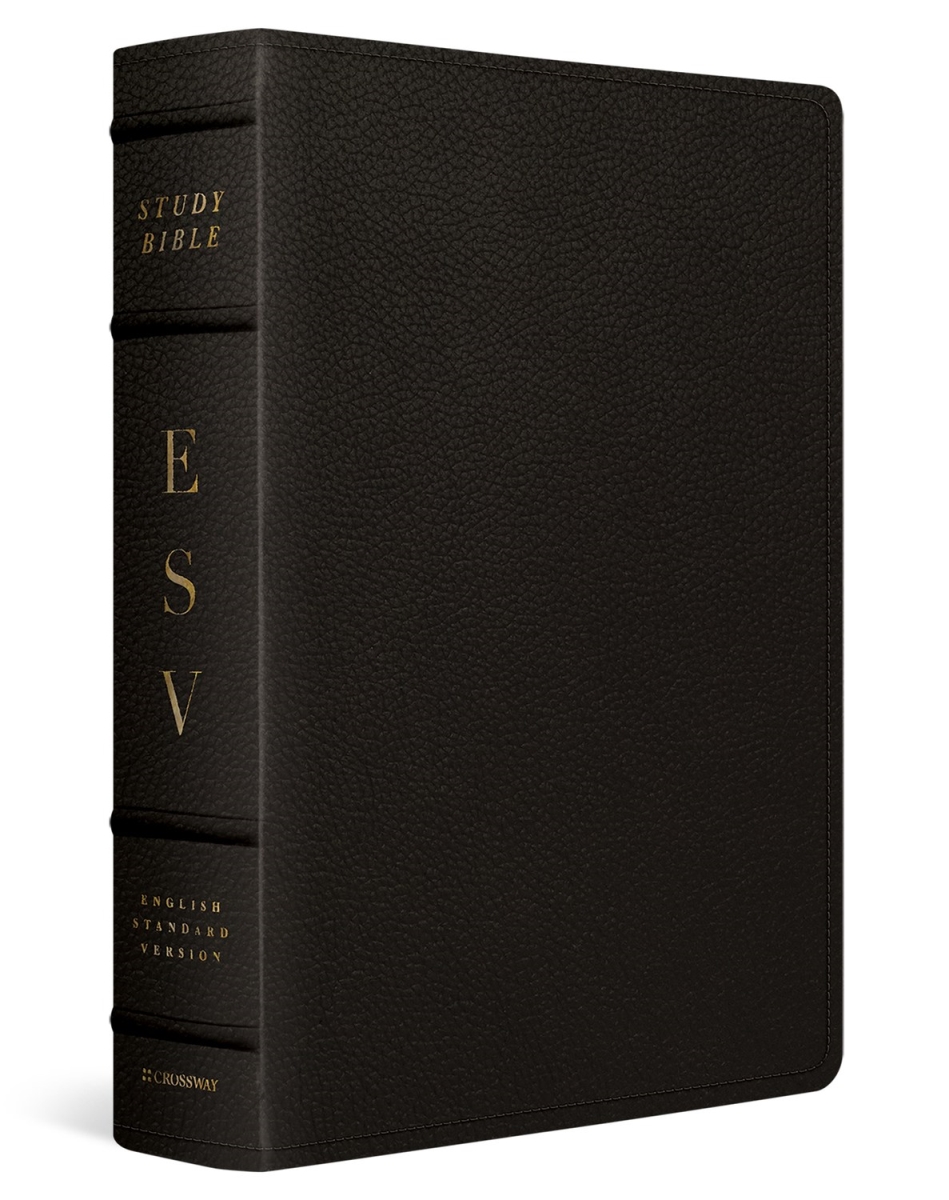 233198 ESV Study Bible & Large Print - Deep Brown Buffalo Leather
