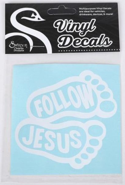 645767 Auto Decal - Vinyl - Follow & Jesus Feet