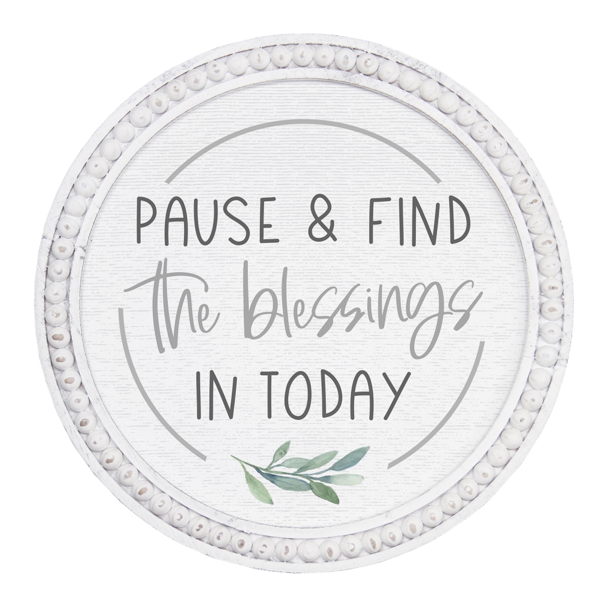 359452 14 x 14 in. Round Beaded Wall Frame Art - Pause & Find