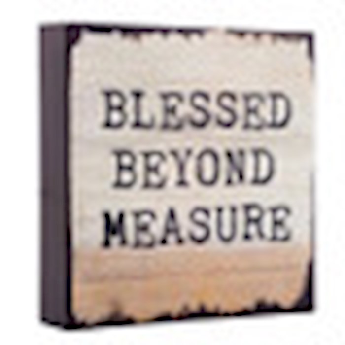 630493 5.5 x 5.5 in. Blessed Beyond Measure Word Block