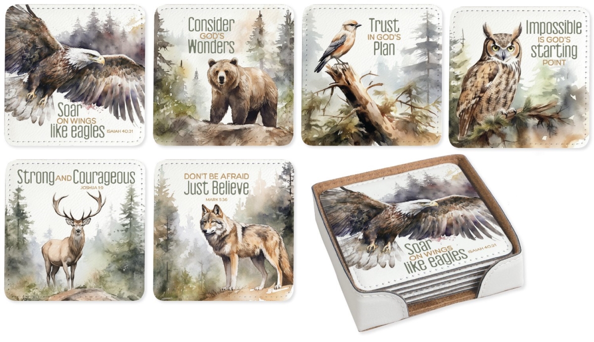 344822 Coaster Set - Wildlife Assorted - Pack of 6