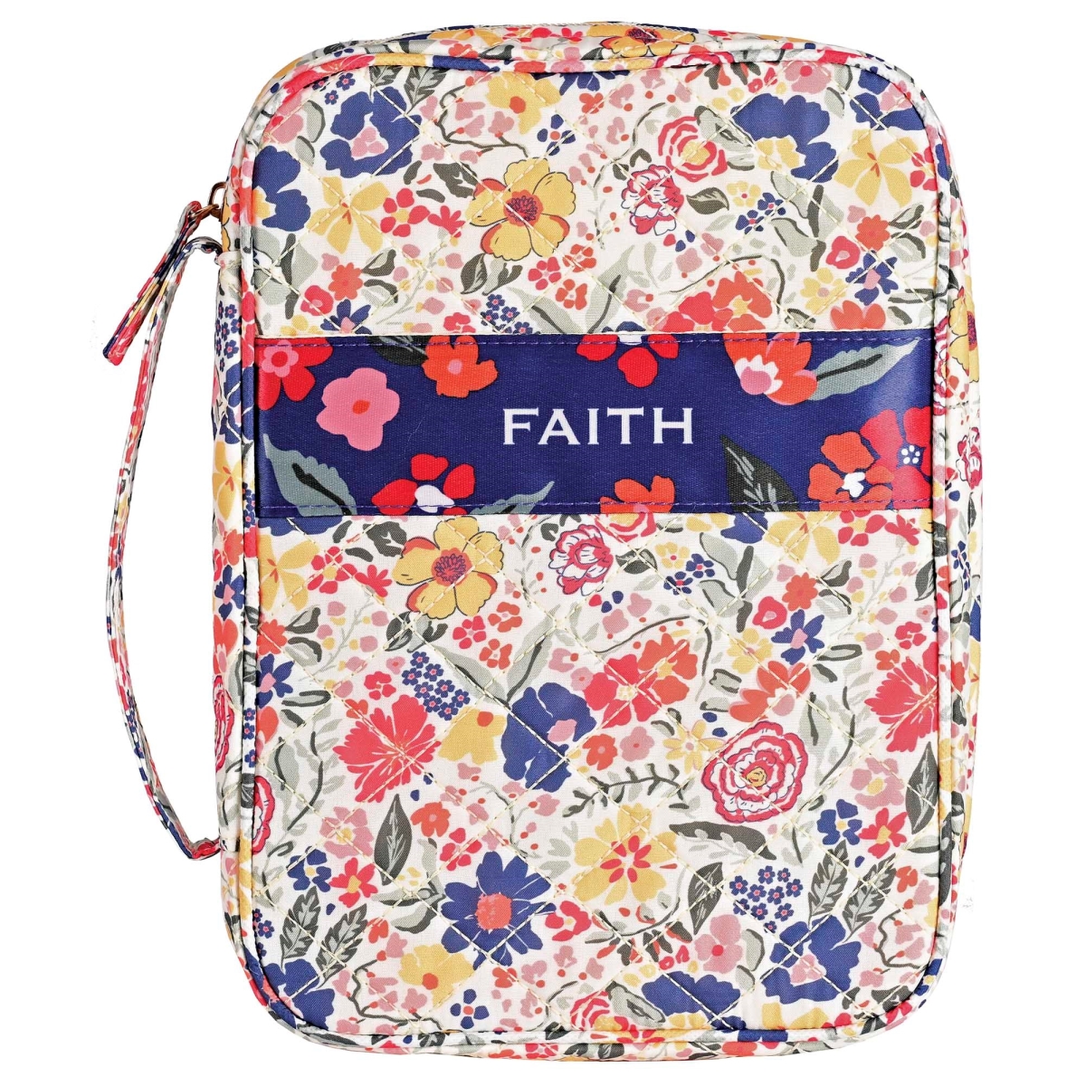 639917 Bible Cover - Quilted Faith - Floral Polyester - Extra Large