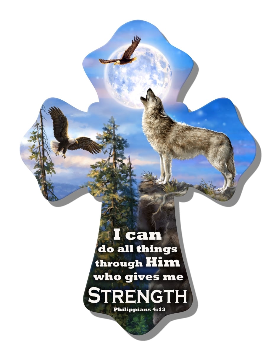 Glow Decor 299634 6 x 8 in. Strength Wall Cross