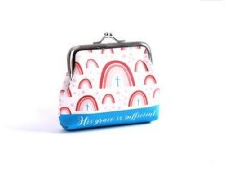 302392 Coin Purse - His Grace Is Sufficient - 4 x 4.25 in.