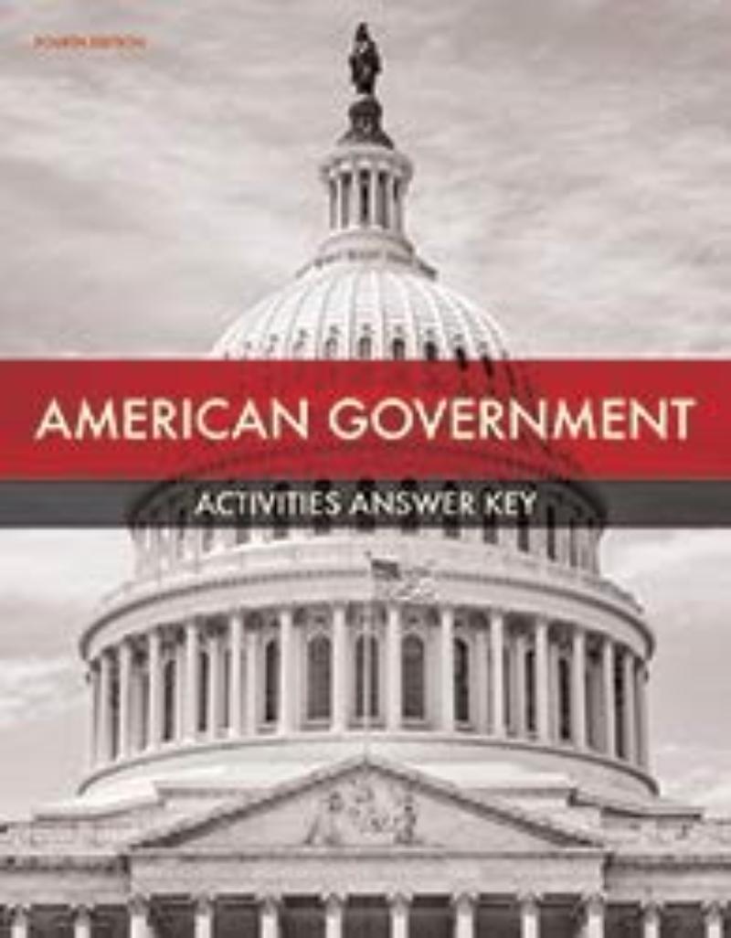BJU Press 257129 American Government Student Activities Answer Key - 4th Edition Book