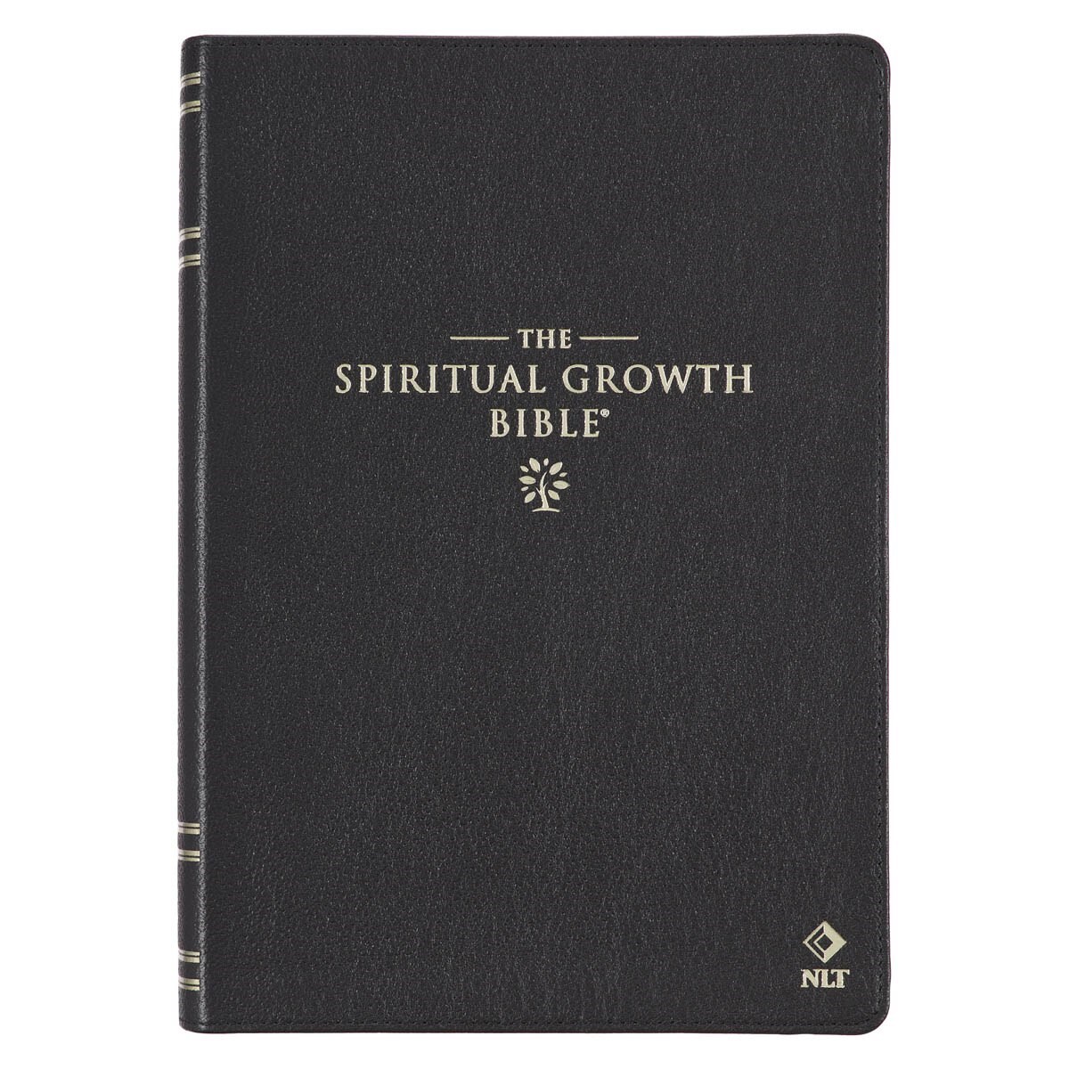 215153 NLT Spiritual Growth Bible - Black Full - Grain Leather