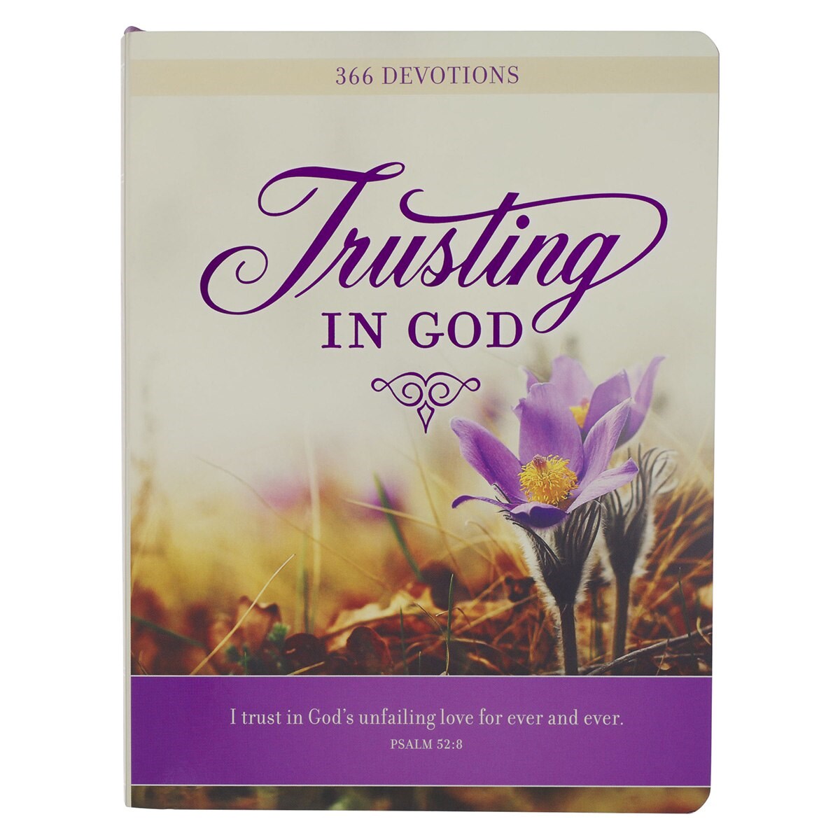 348509 Devotional - Trusting God - Purple Floral Softcover