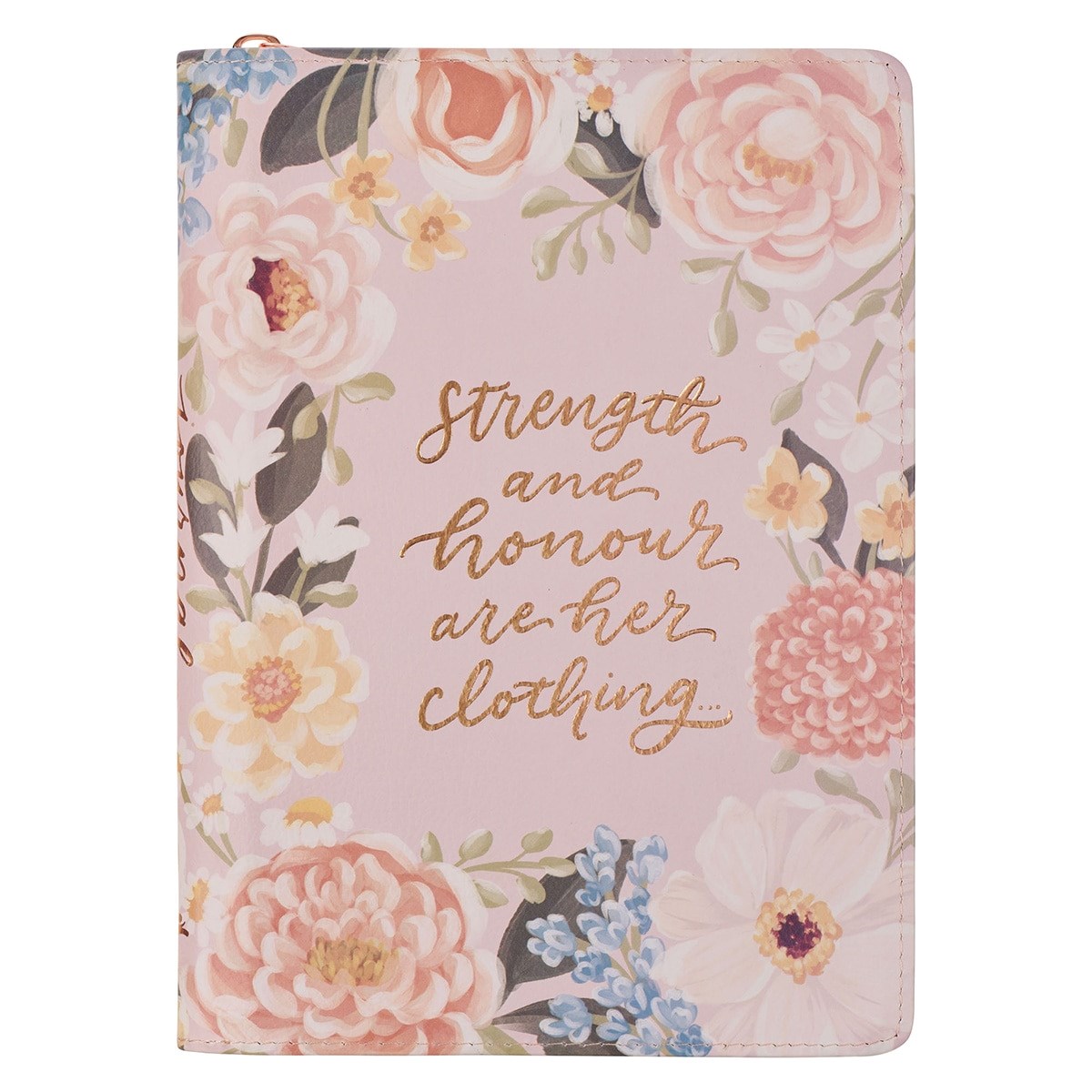 348531 Classic Journal with Zip - Strength & Dignity Prov. 31-25 - Pink