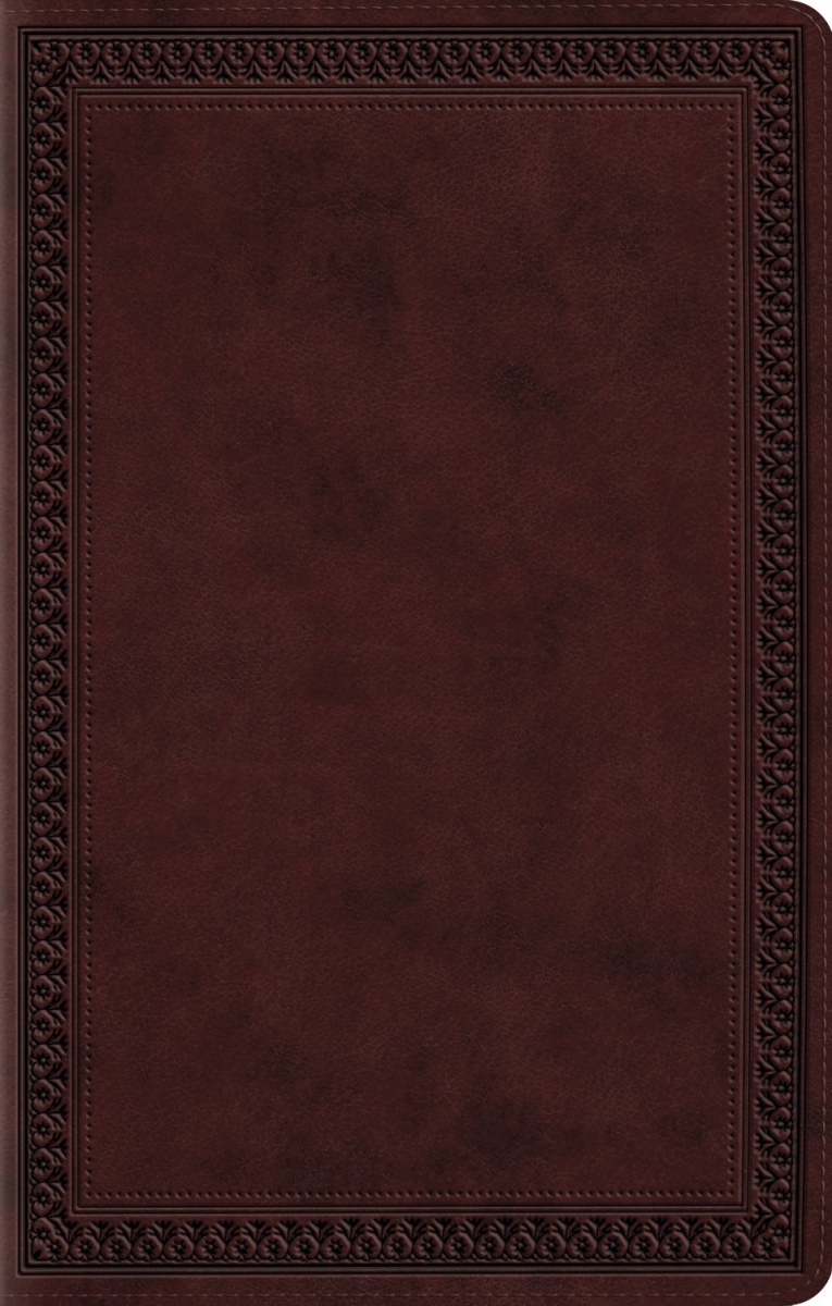 471142 ESV Premium Gift Bible - Mahogany Border Design Trutone