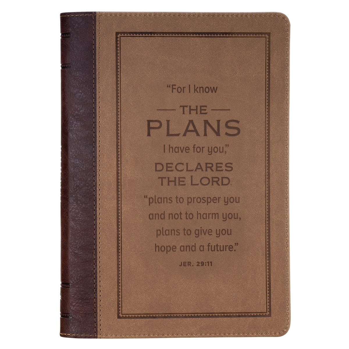 471450 Classic Journal with Zip - I Know The Plans Jer. 29-11 - Brown