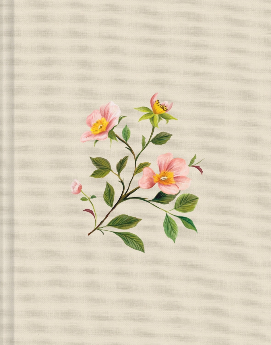 348395 ESV Single Column Journaling Bible Rosehip Design Cloth Over Board Hardcover Book