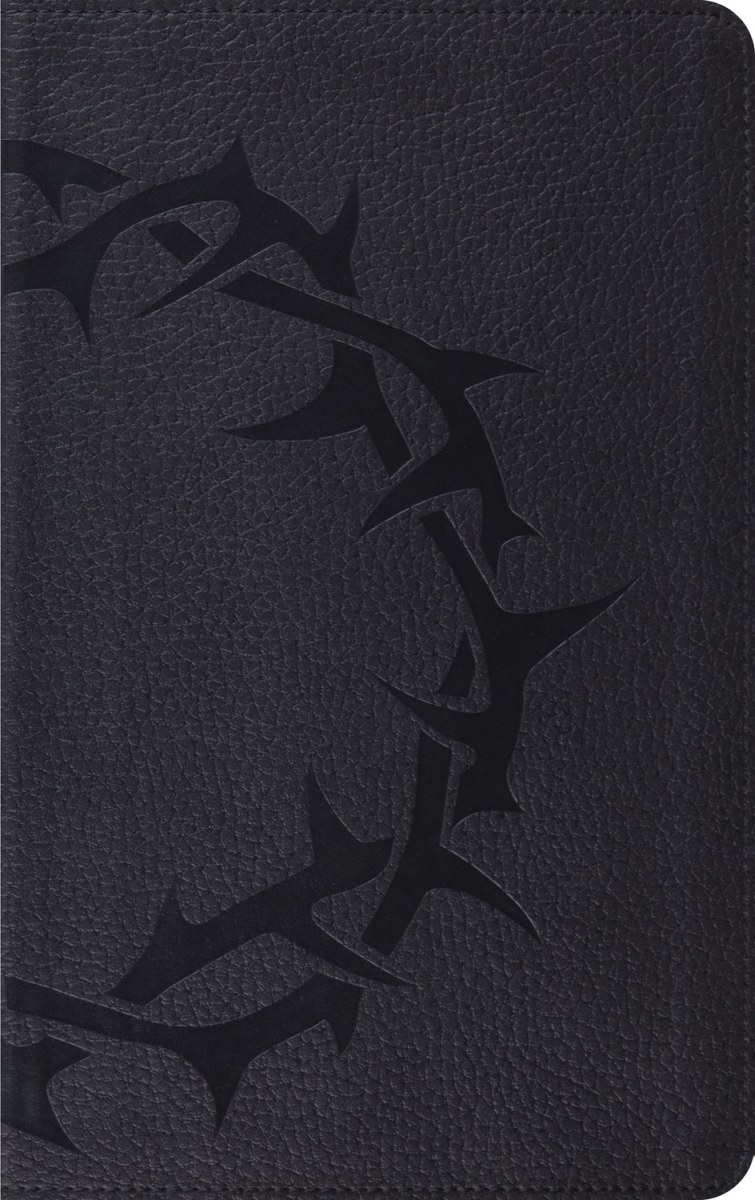 471175 ESV Thinline Bible - Rl - Charcoal Crown Design Trutone