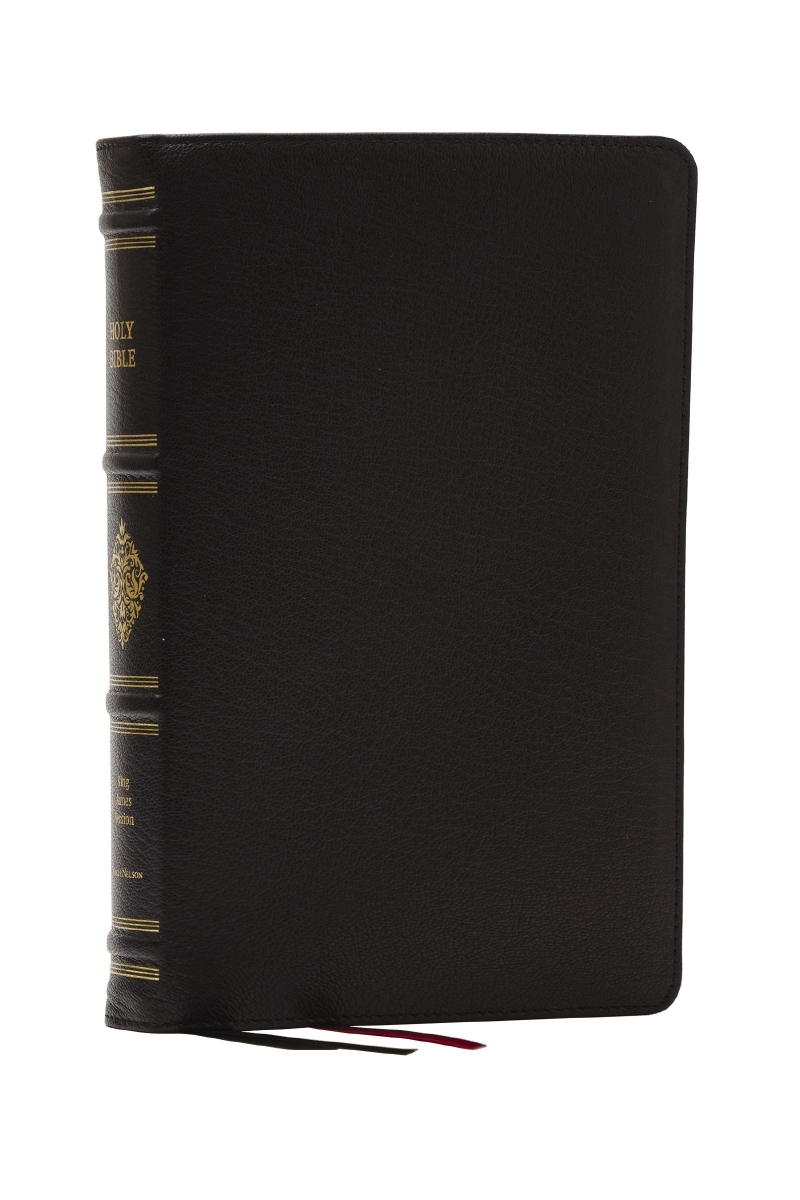 469645 KJV Personal Size Reference Bible Sovereign Collection - Comfort Print - Black Premium Goatskin Leather