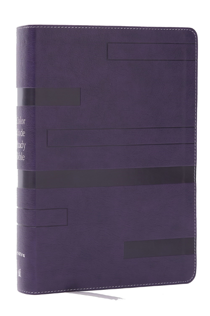 70881X NIV Color Code Study Bible - Comfort Print - Purple Leathersoft Indexed
