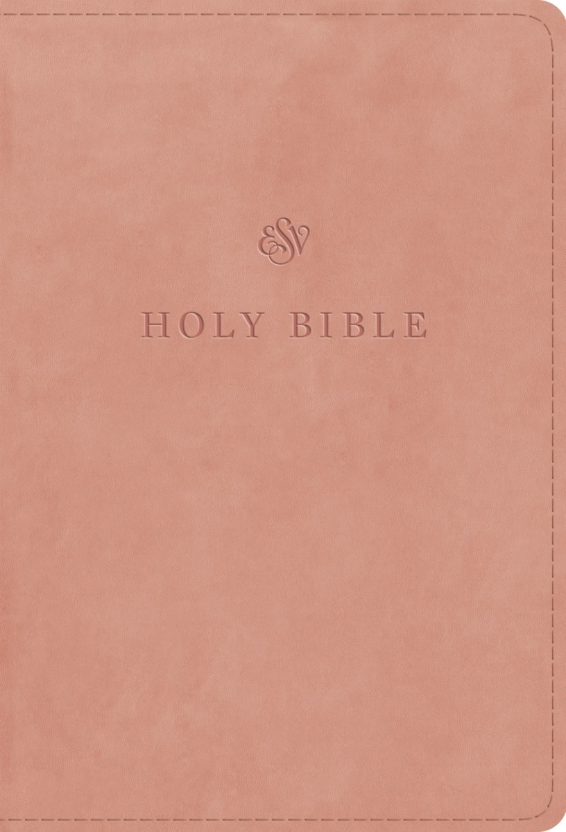 471118 ESV Large Print Compact Bible - Blush Rose TruTone