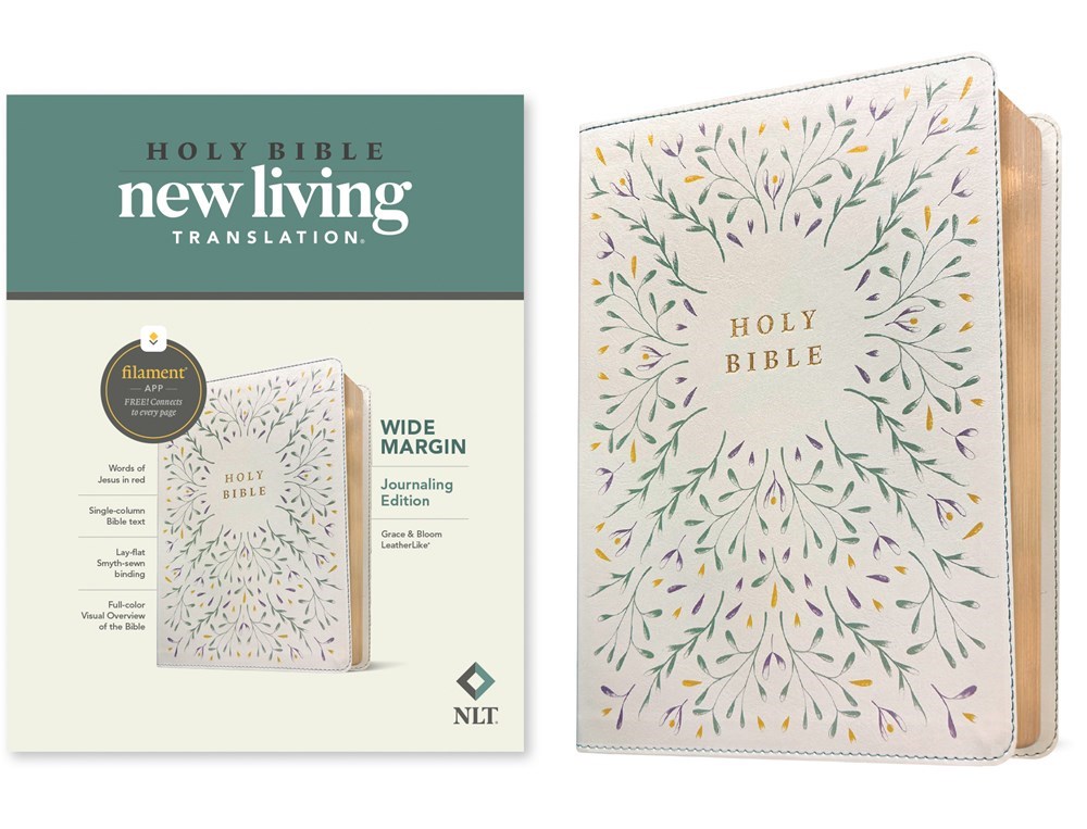 561749 NLT Wide Margin Bible, Filament Enabled - Grace & Bloom Leather Like
