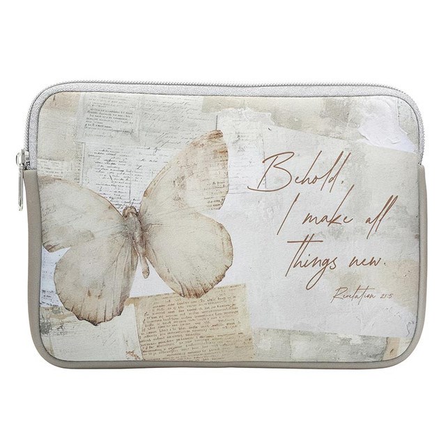 719438 9.5 x 5 in. Behold, I Make All Things   Travel Pouch