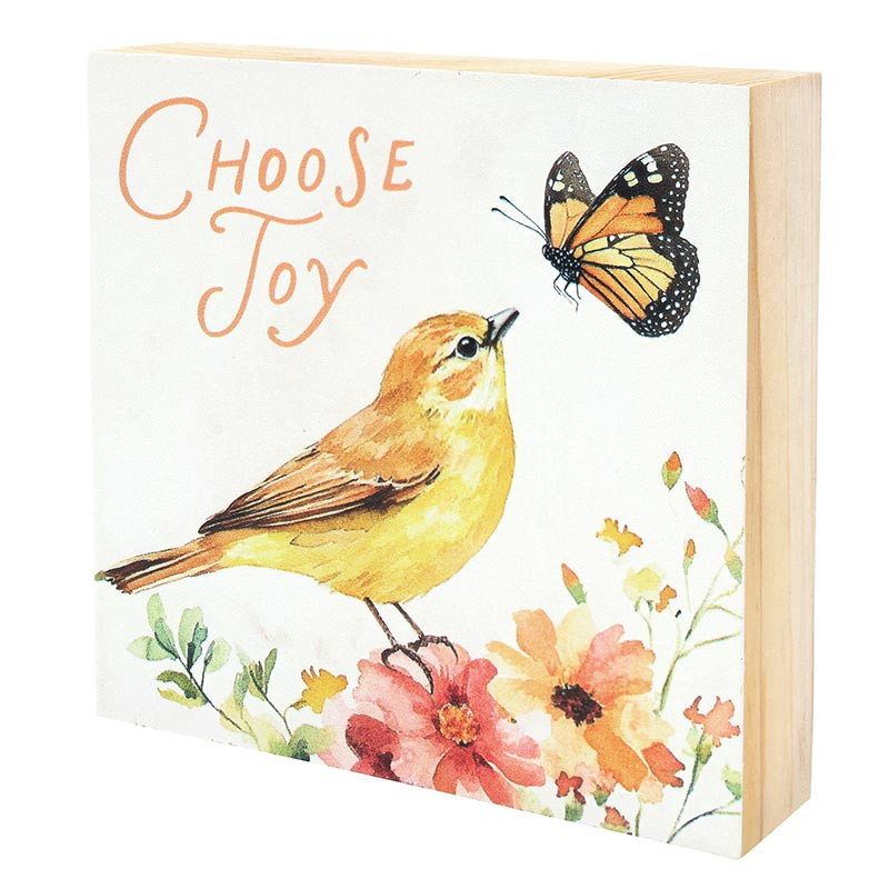719349 5 in. Square Choose Joy & Wings Love Word Block