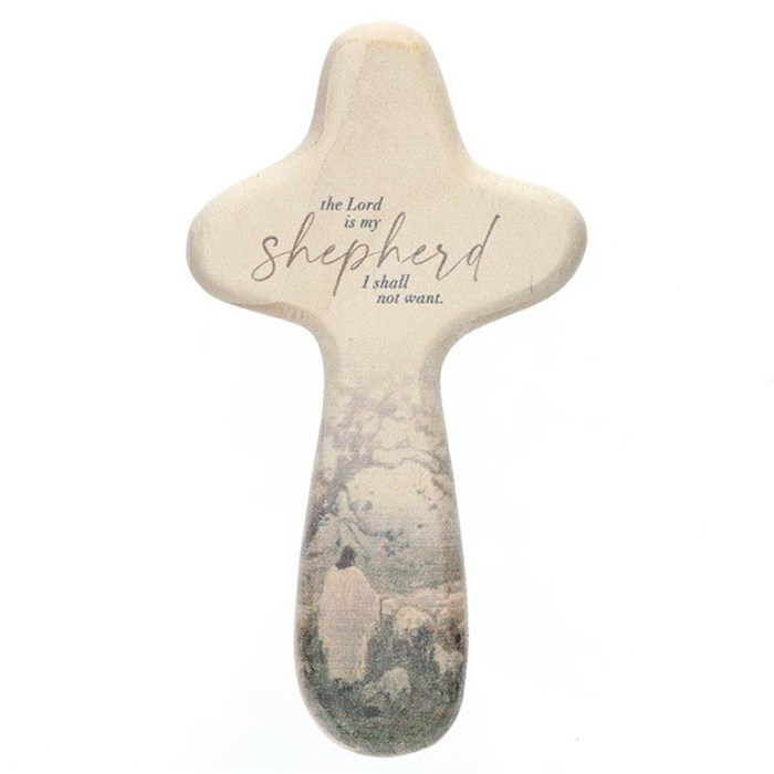 719431 4 in. The Lord is My Shepherd Handheld Cross