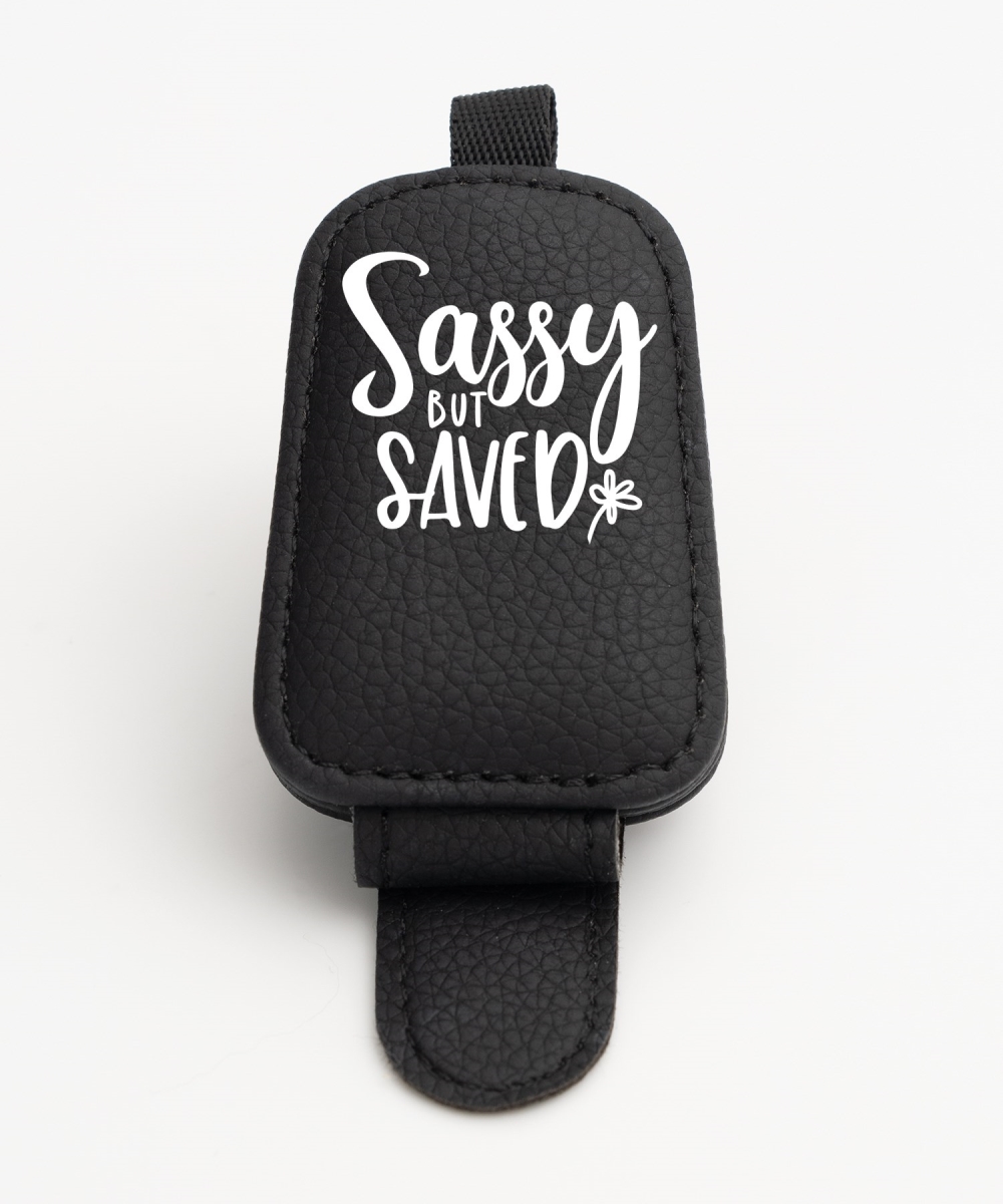 719208 Sassy But Saved Car Visor Clip