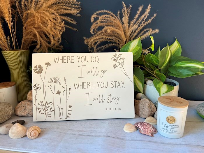 719200 12 x 8 in. Where You Go Wall Plaque
