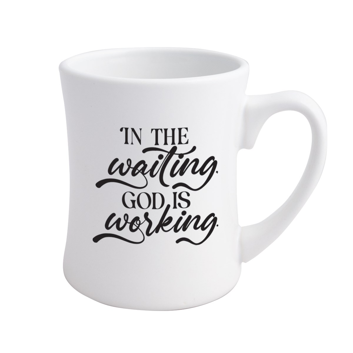 719284 19 oz Designer Coffeehouse-In The Waiting God Is Mug