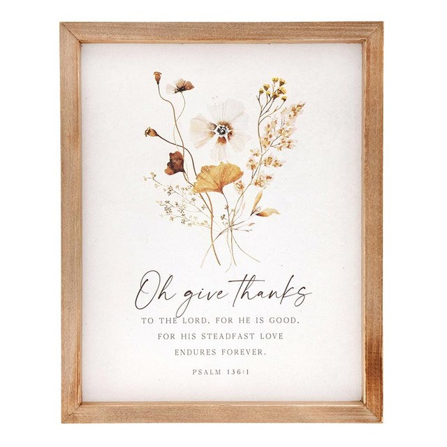 690524 8 x 10 in. Oh Give Thanks Framed Art